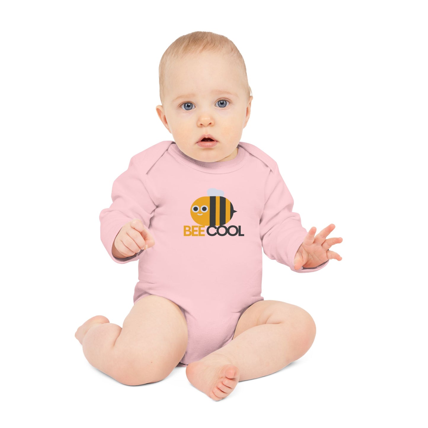 Cute Organic Baby Bodysuit - Bee Cool Design