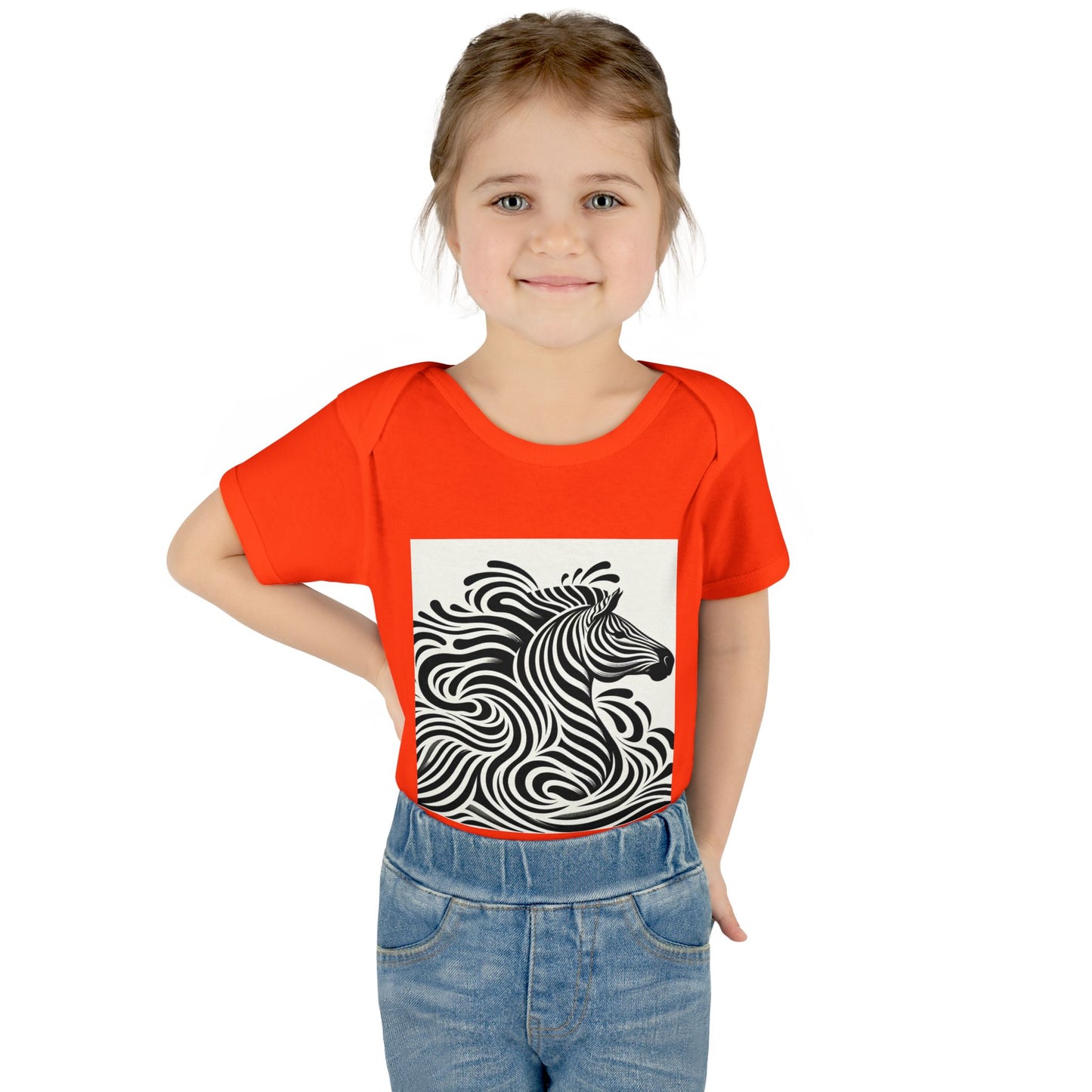 Black and White Zebra Baby Bodysuit | Cute Infant Rib Onesie for Animal Lovers