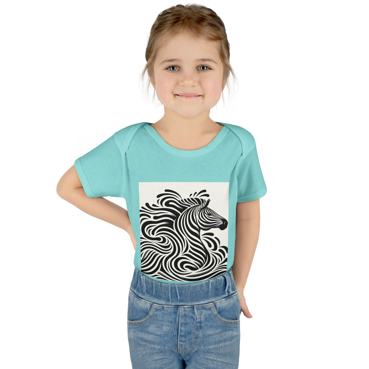 Black and White Zebra Baby Bodysuit | Cute Infant Rib Onesie for Animal Lovers