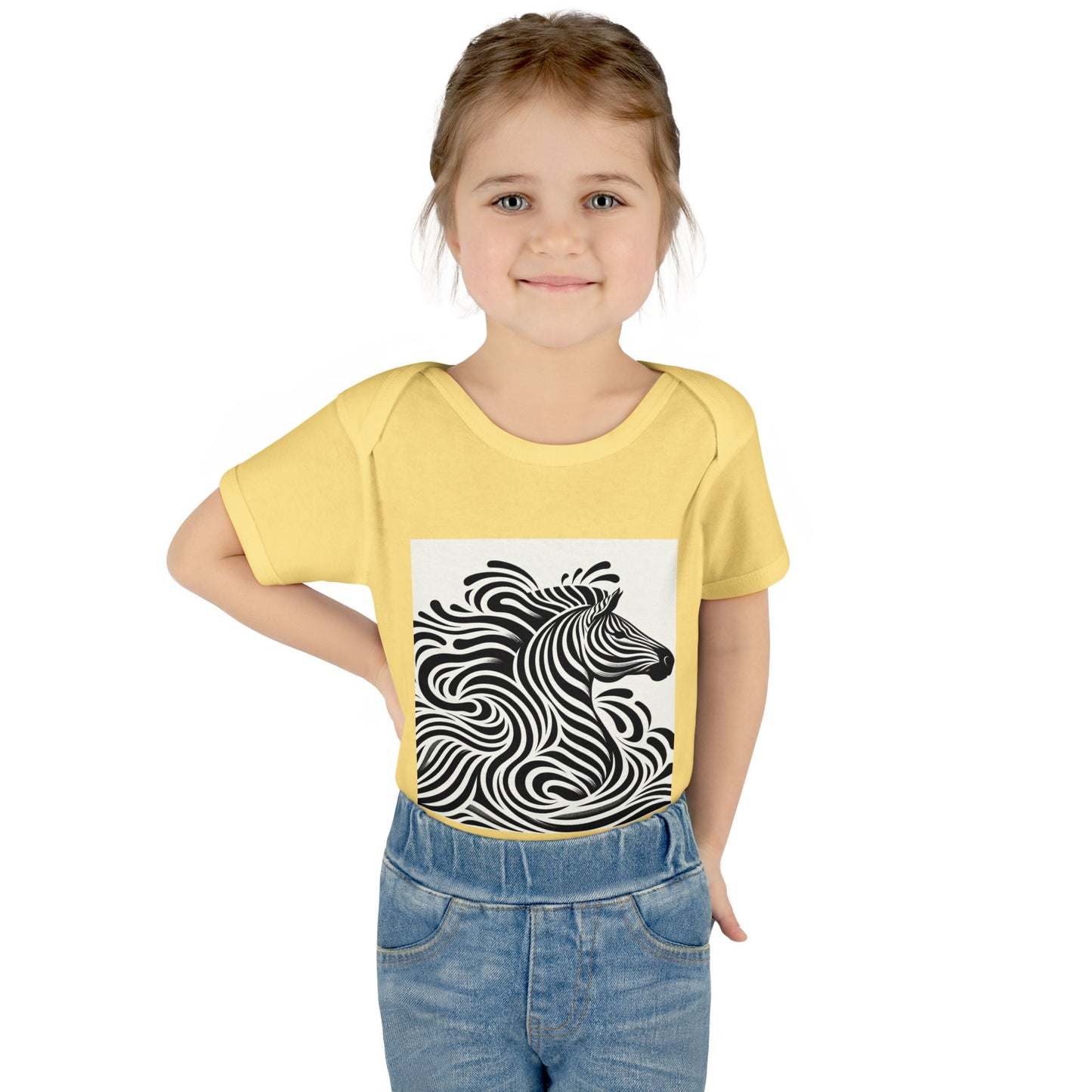 Black and White Zebra Baby Bodysuit | Cute Infant Rib Onesie for Animal Lovers