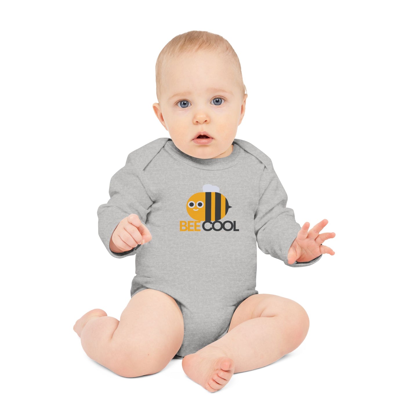 Cute Organic Baby Bodysuit - Bee Cool Design