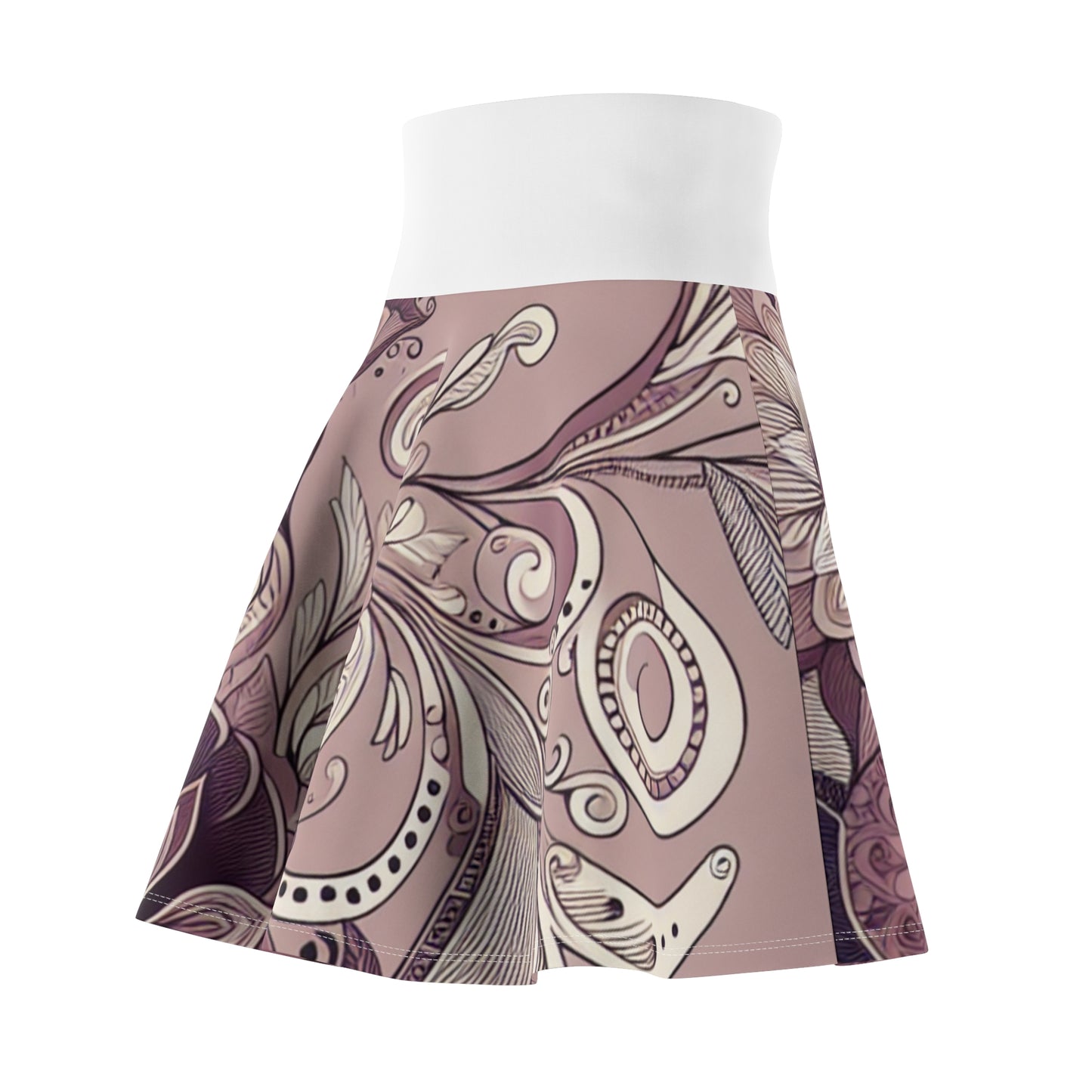 Floral Women's Skater Skirt - Elegant & Playful Design