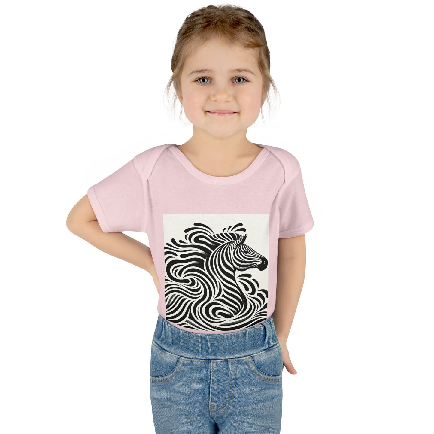 Black and White Zebra Baby Bodysuit | Cute Infant Rib Onesie for Animal Lovers