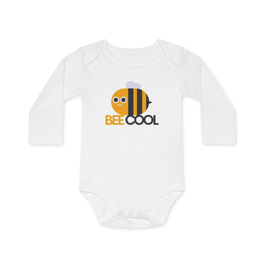 Cute Organic Baby Bodysuit - Bee Cool Design