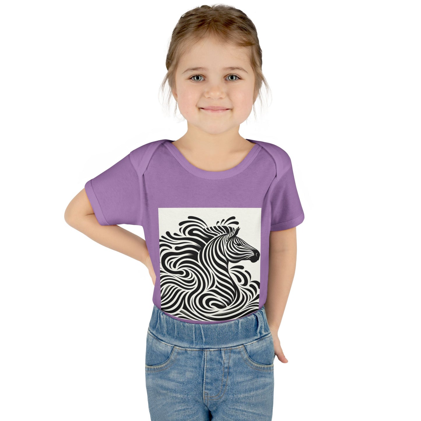 Black and White Zebra Baby Bodysuit | Cute Infant Rib Onesie for Animal Lovers