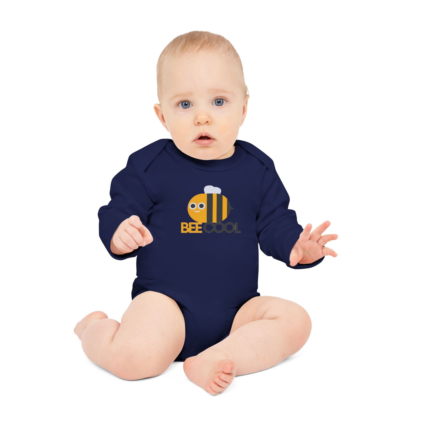Cute Organic Baby Bodysuit - Bee Cool Design
