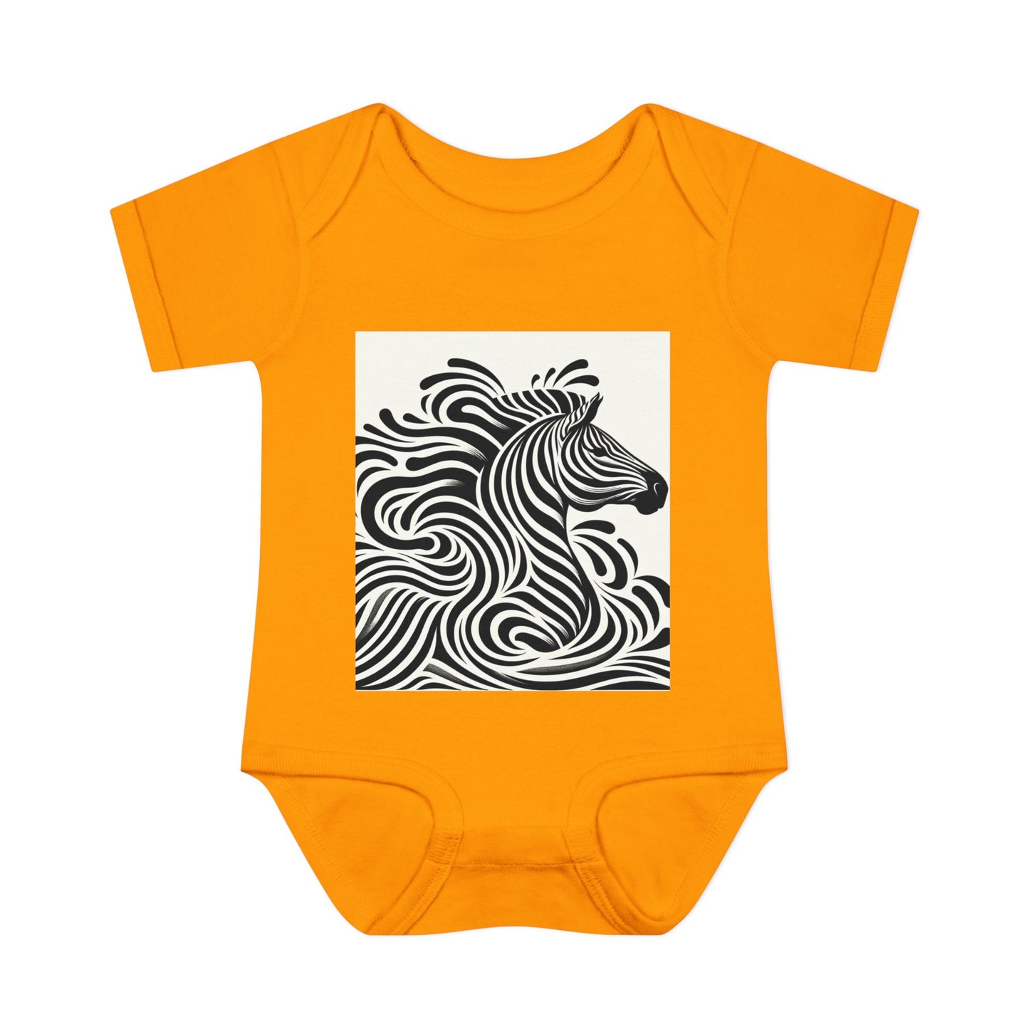 Black and White Zebra Baby Bodysuit | Cute Infant Rib Onesie for Animal Lovers