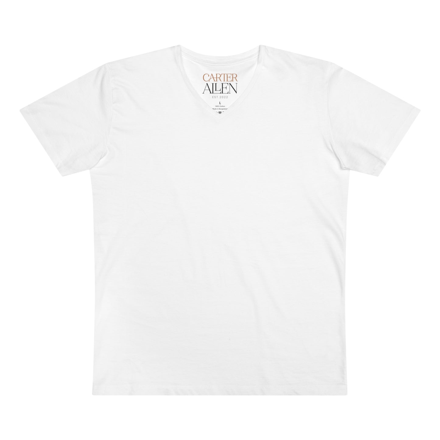 Men’s Presenter V-Neck T-Shirt - Classic White Casual Tee for Everyday Wear