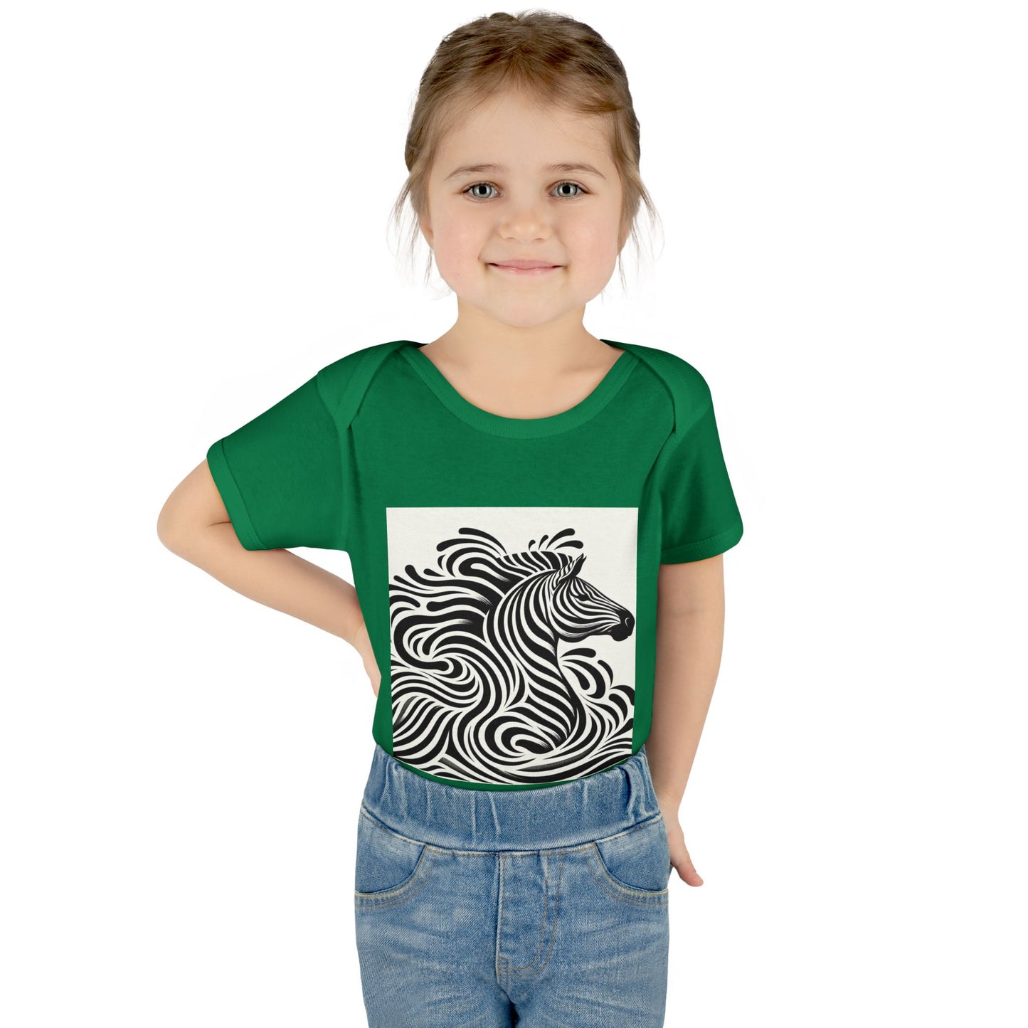 Black and White Zebra Baby Bodysuit | Cute Infant Rib Onesie for Animal Lovers