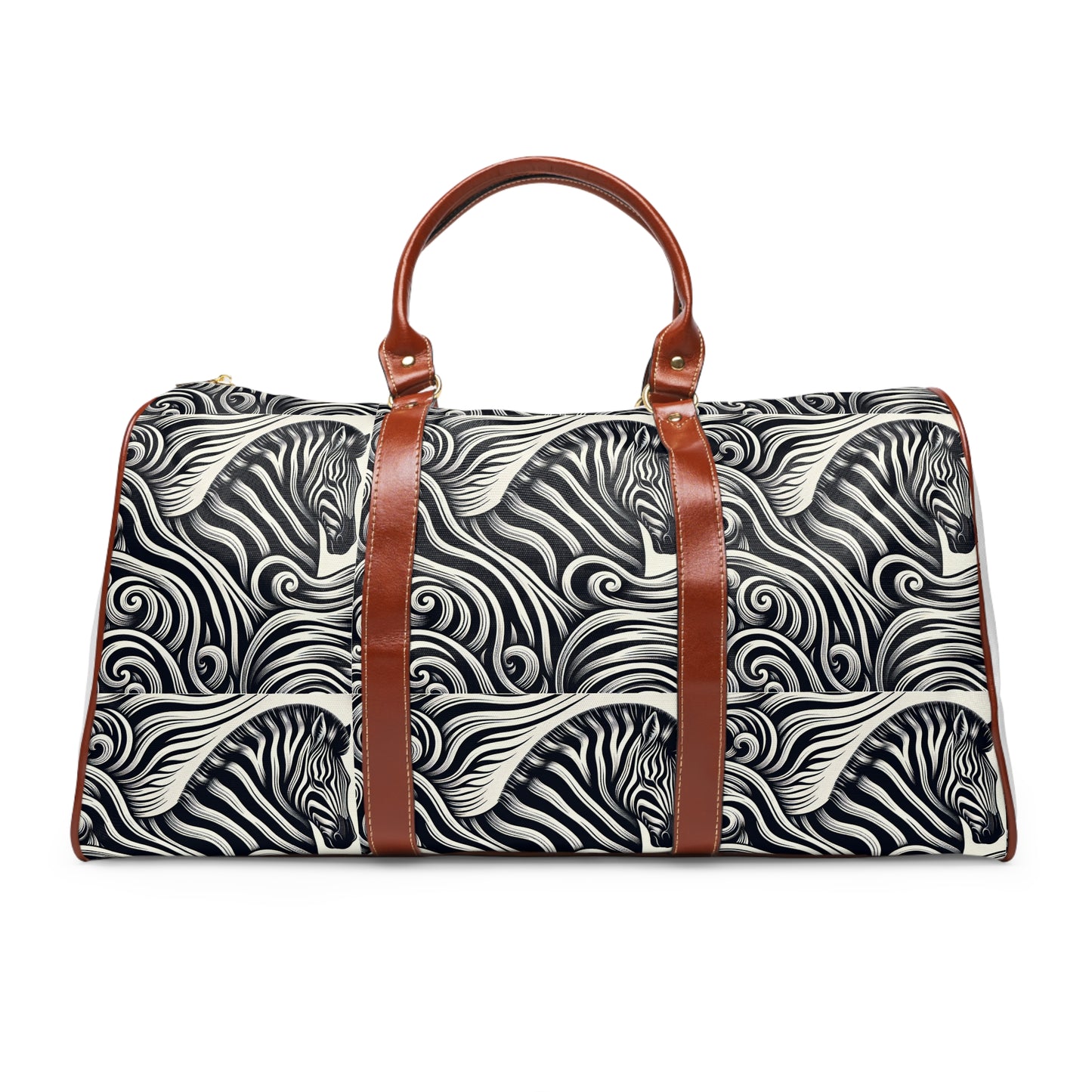 Trendy Waterproof Travel Bag with Zebra Print for Stylish Adventures