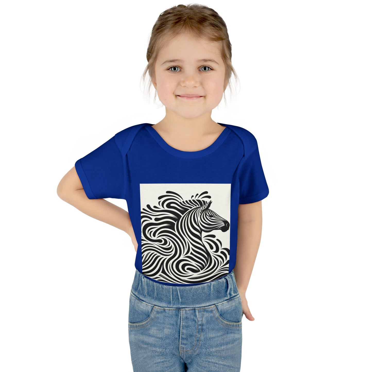 Black and White Zebra Baby Bodysuit | Cute Infant Rib Onesie for Animal Lovers