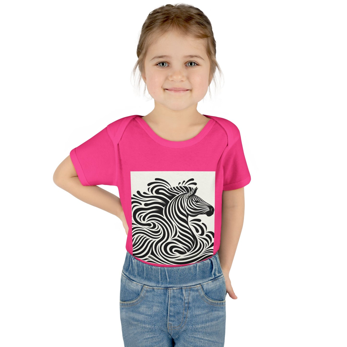 Black and White Zebra Baby Bodysuit | Cute Infant Rib Onesie for Animal Lovers