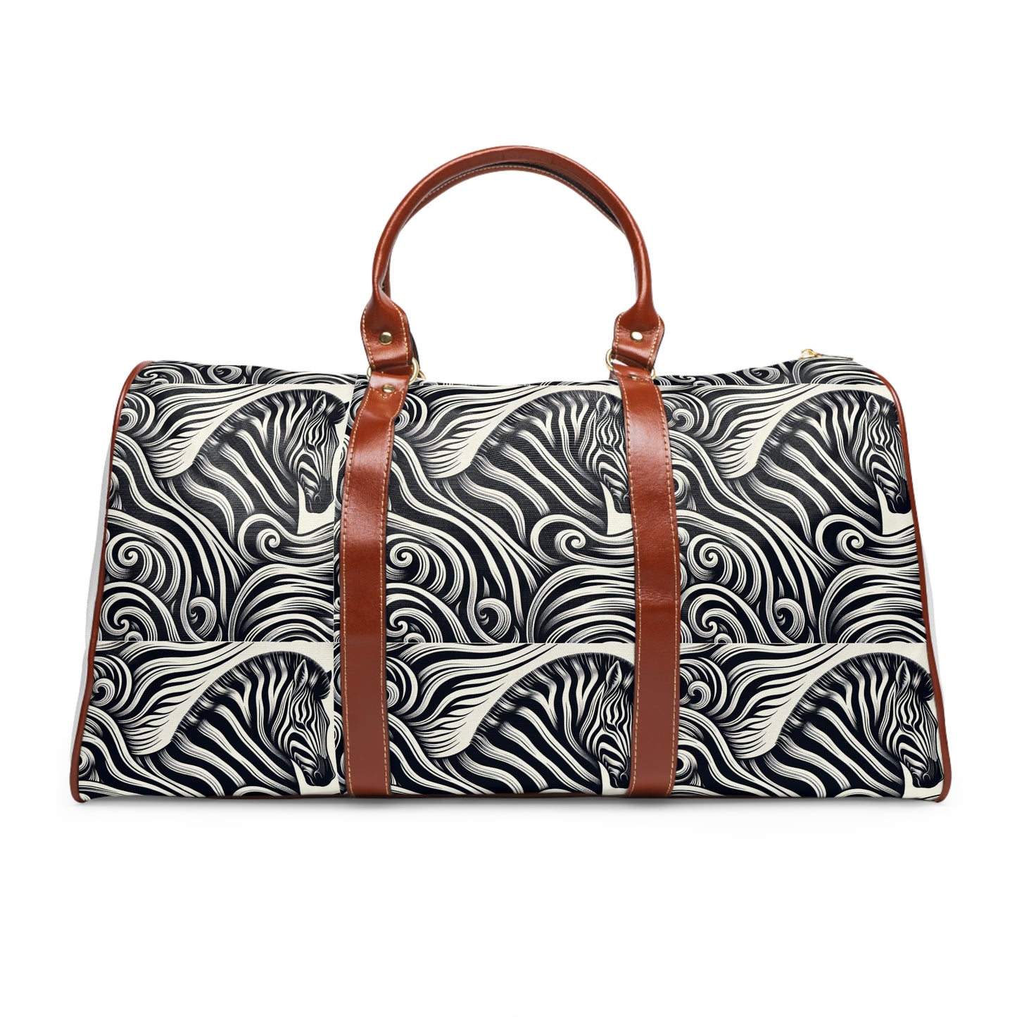 Trendy Waterproof Travel Bag with Zebra Print for Stylish Adventures