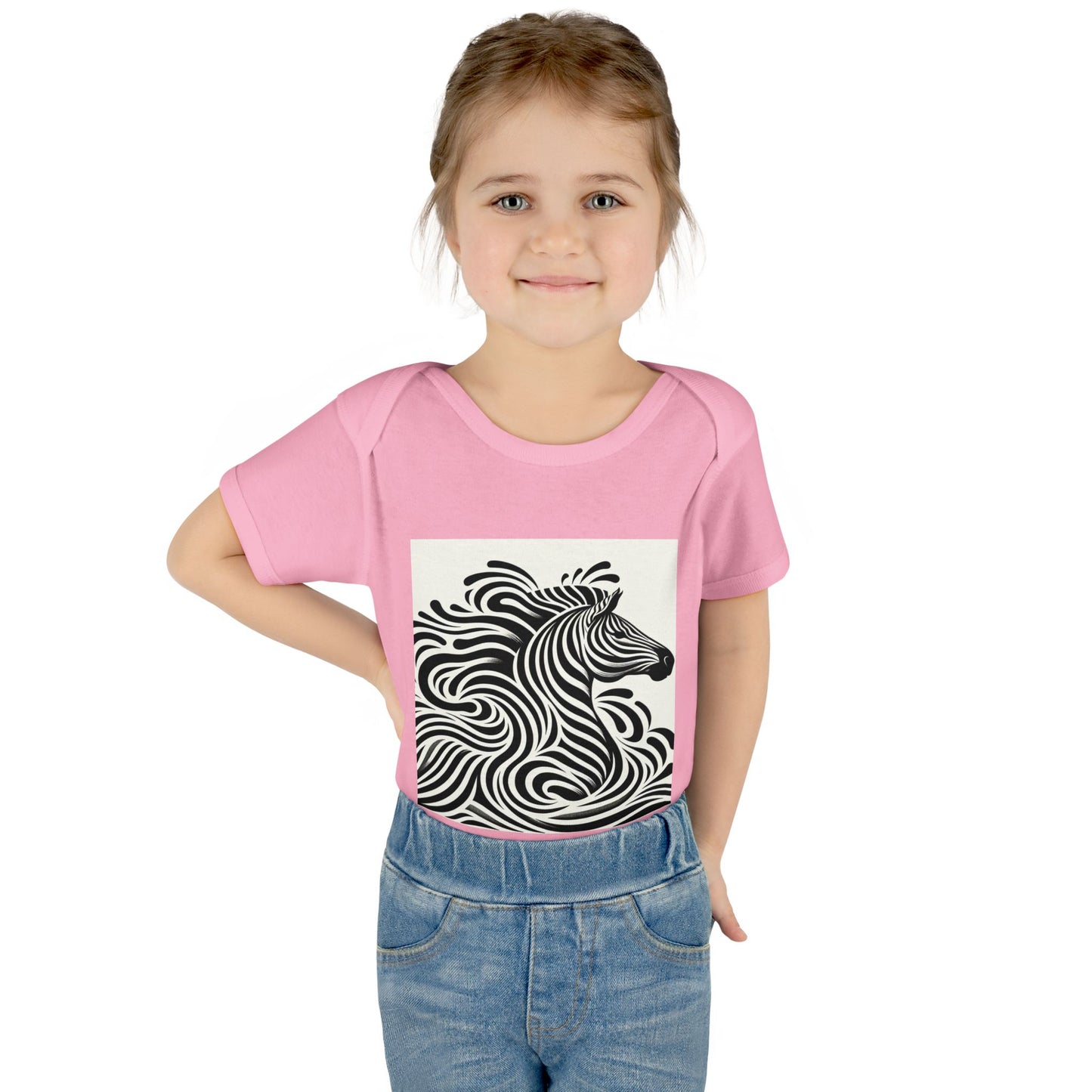 Black and White Zebra Baby Bodysuit | Cute Infant Rib Onesie for Animal Lovers