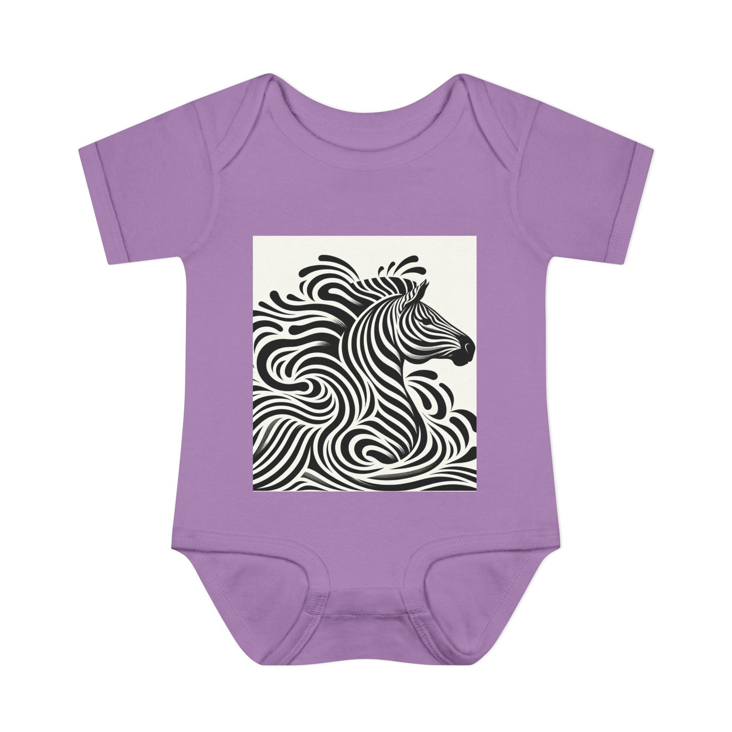 Black and White Zebra Baby Bodysuit | Cute Infant Rib Onesie for Animal Lovers
