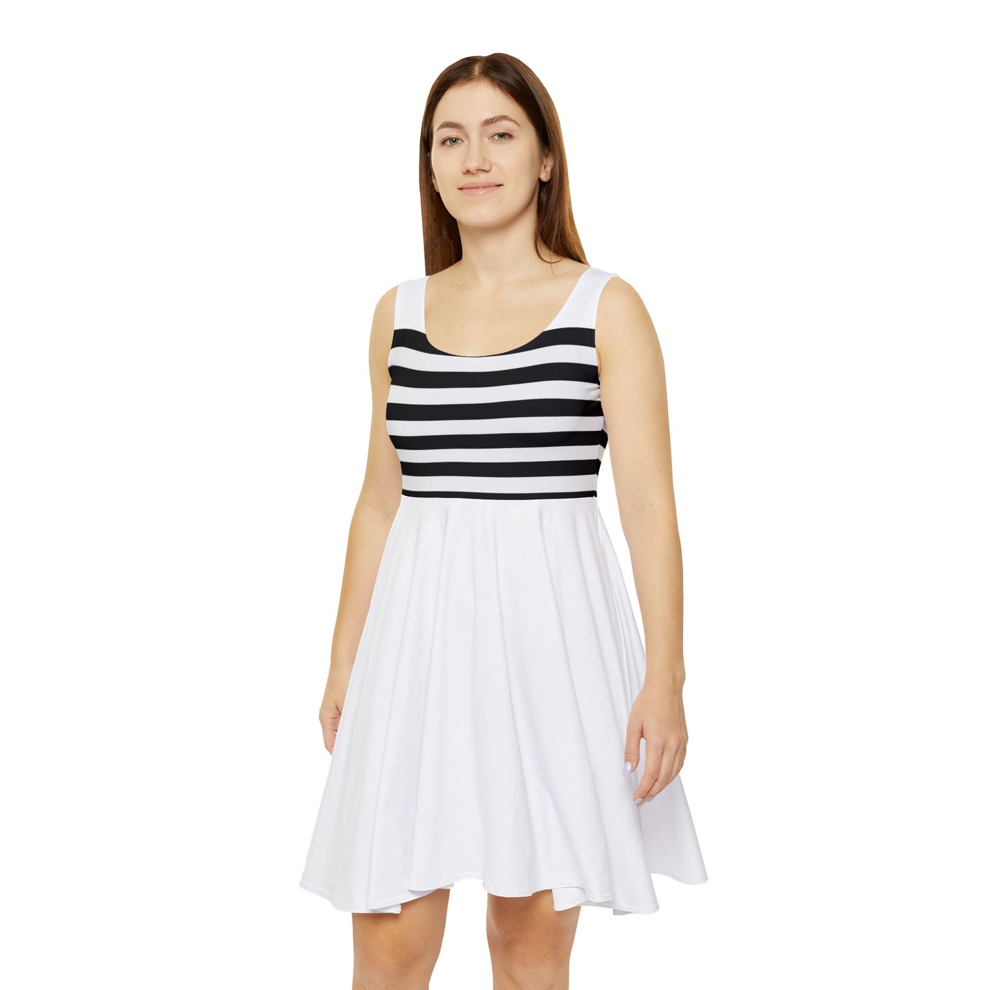 Classic Striped Women's Skater Dress - Perfect for Casual Outings and Summer Events