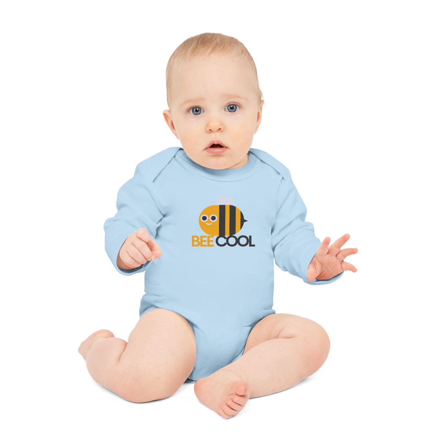 Cute Organic Baby Bodysuit - Bee Cool Design