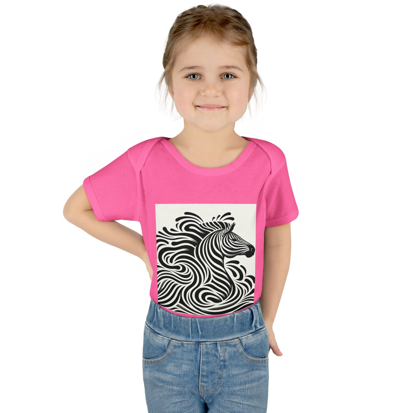 Black and White Zebra Baby Bodysuit | Cute Infant Rib Onesie for Animal Lovers