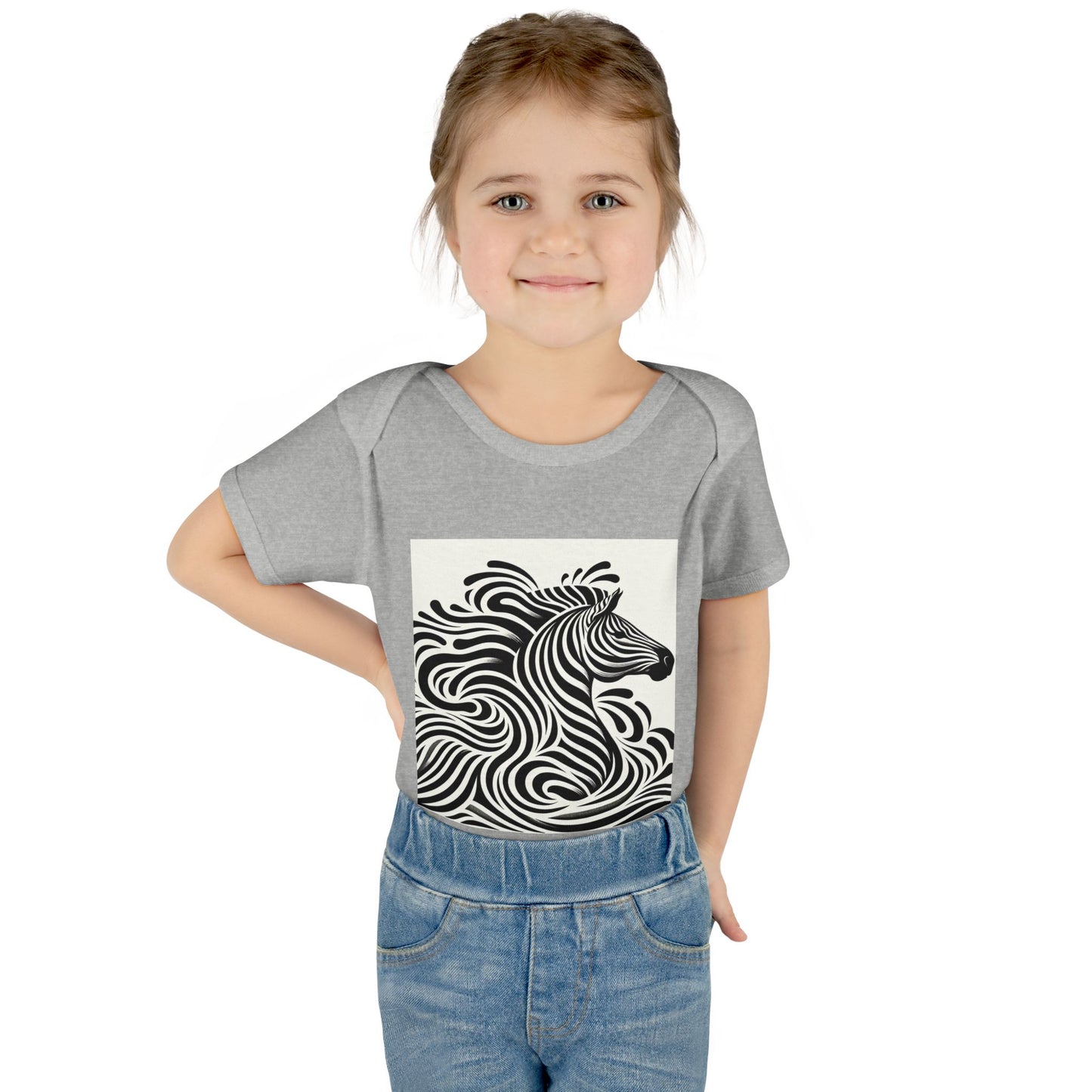 Black and White Zebra Baby Bodysuit | Cute Infant Rib Onesie for Animal Lovers