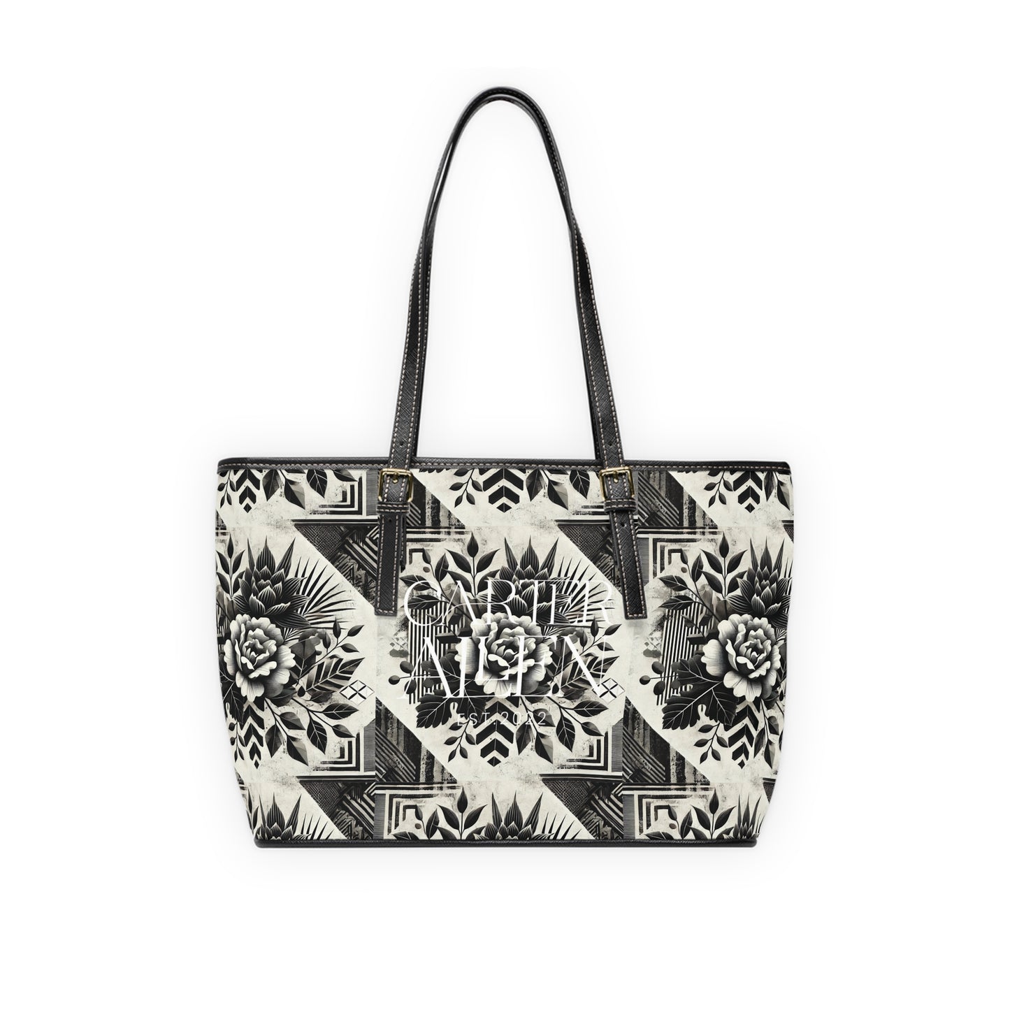 Floral PU Leather Shoulder Bag - Stylish Tote for Every Occasion