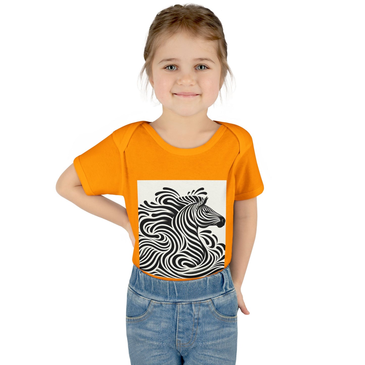 Black and White Zebra Baby Bodysuit | Cute Infant Rib Onesie for Animal Lovers