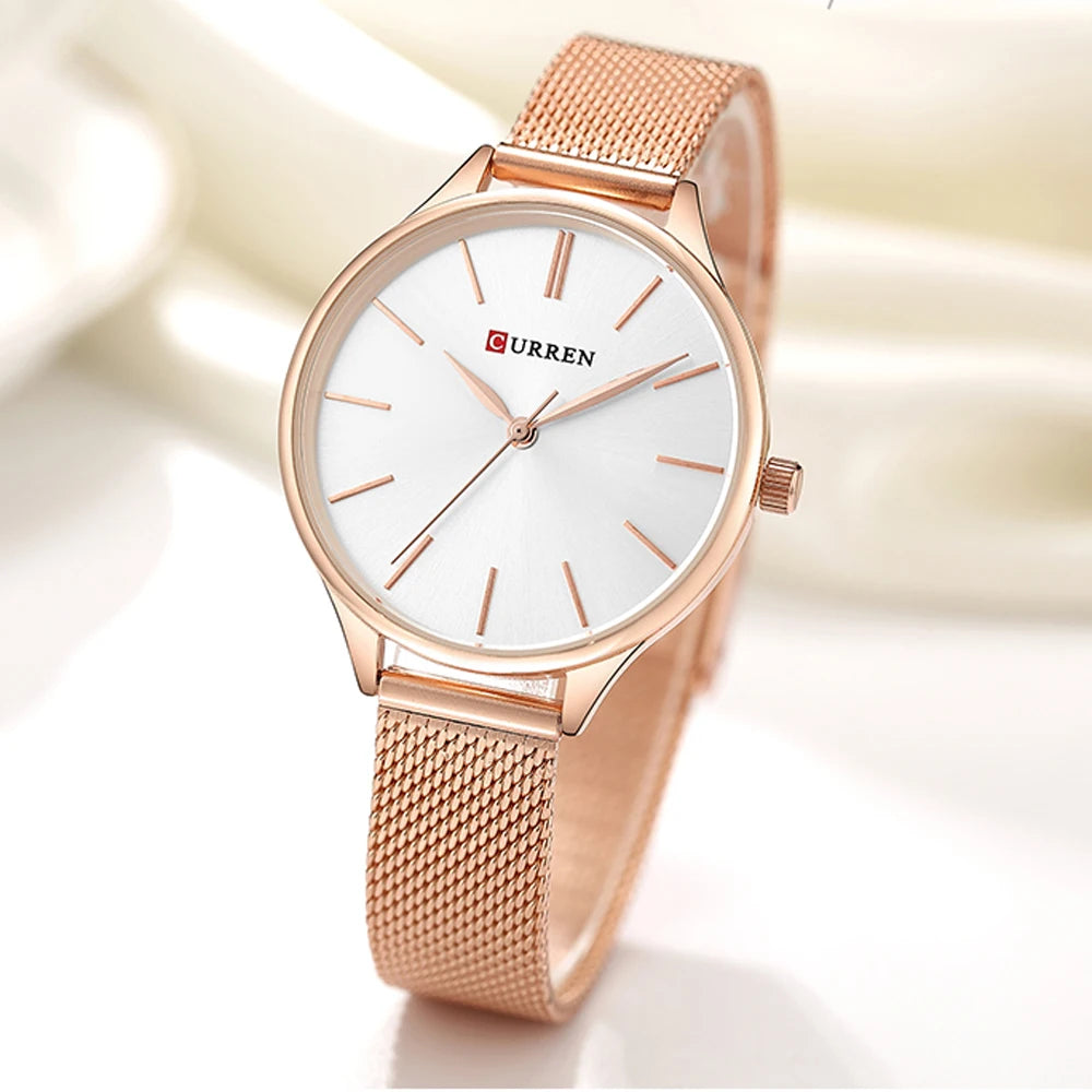 CURREN Rose Gold Wristwatches