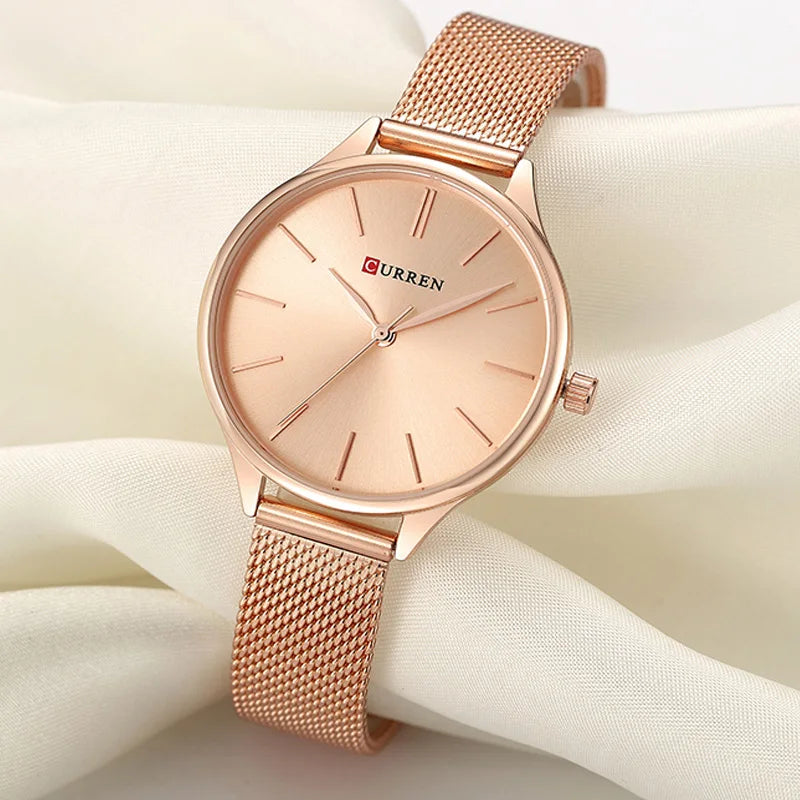 CURREN Rose Gold Wristwatches