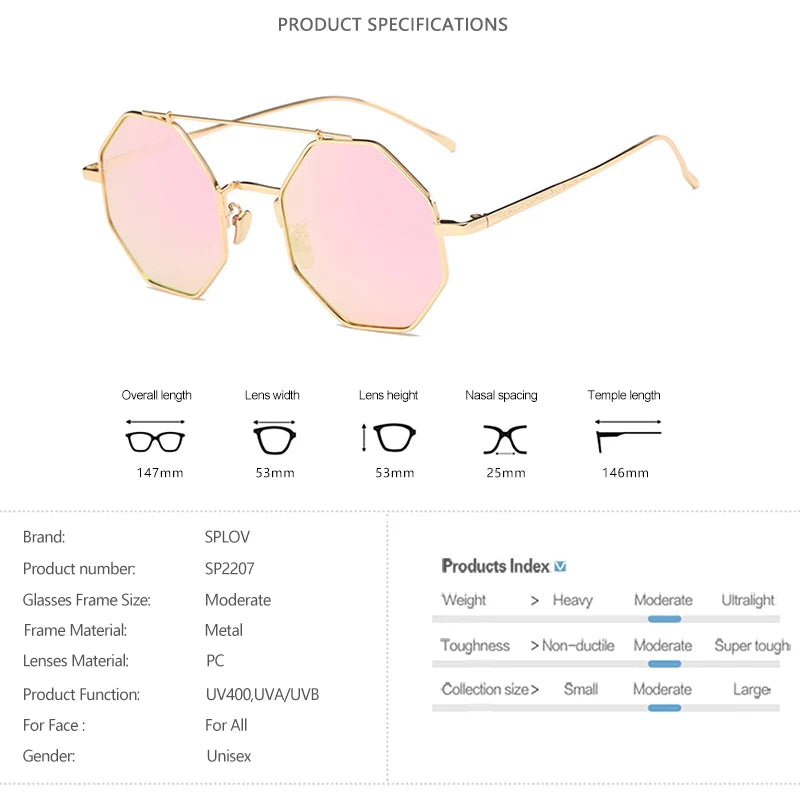 Men's Vintage Octagon Sunglasses