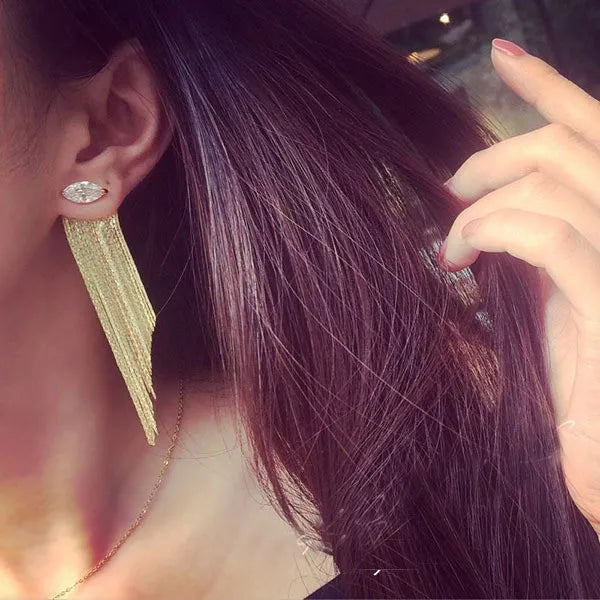 Gold Tassel Earrings
