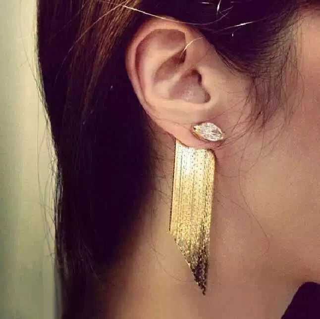 Gold Tassel Earrings