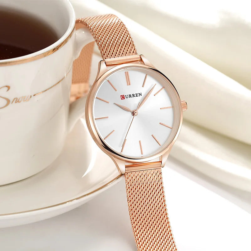 CURREN Rose Gold Wristwatches