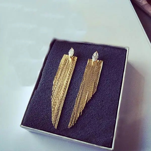 Gold Tassel Earrings