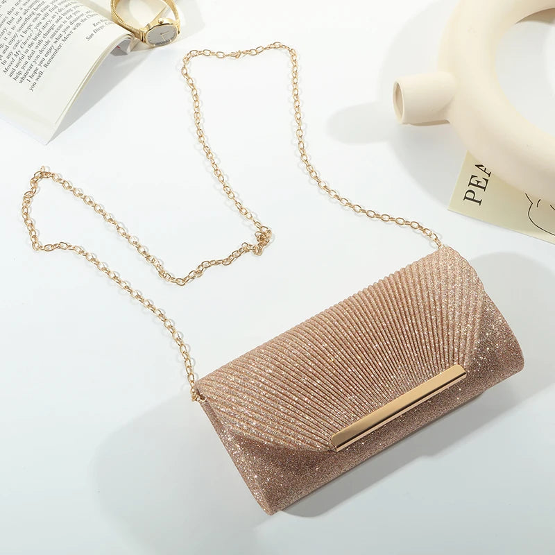 Women's Elegant Chain and Clutch/Dinner Bag