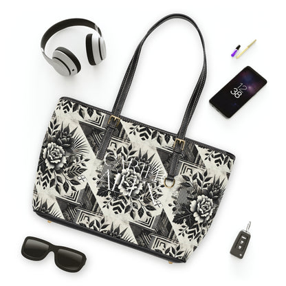 Floral PU Leather Shoulder Bag - Stylish Tote for Every Occasion