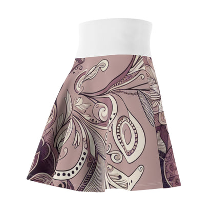 Floral Women's Skater Skirt - Elegant & Playful Design