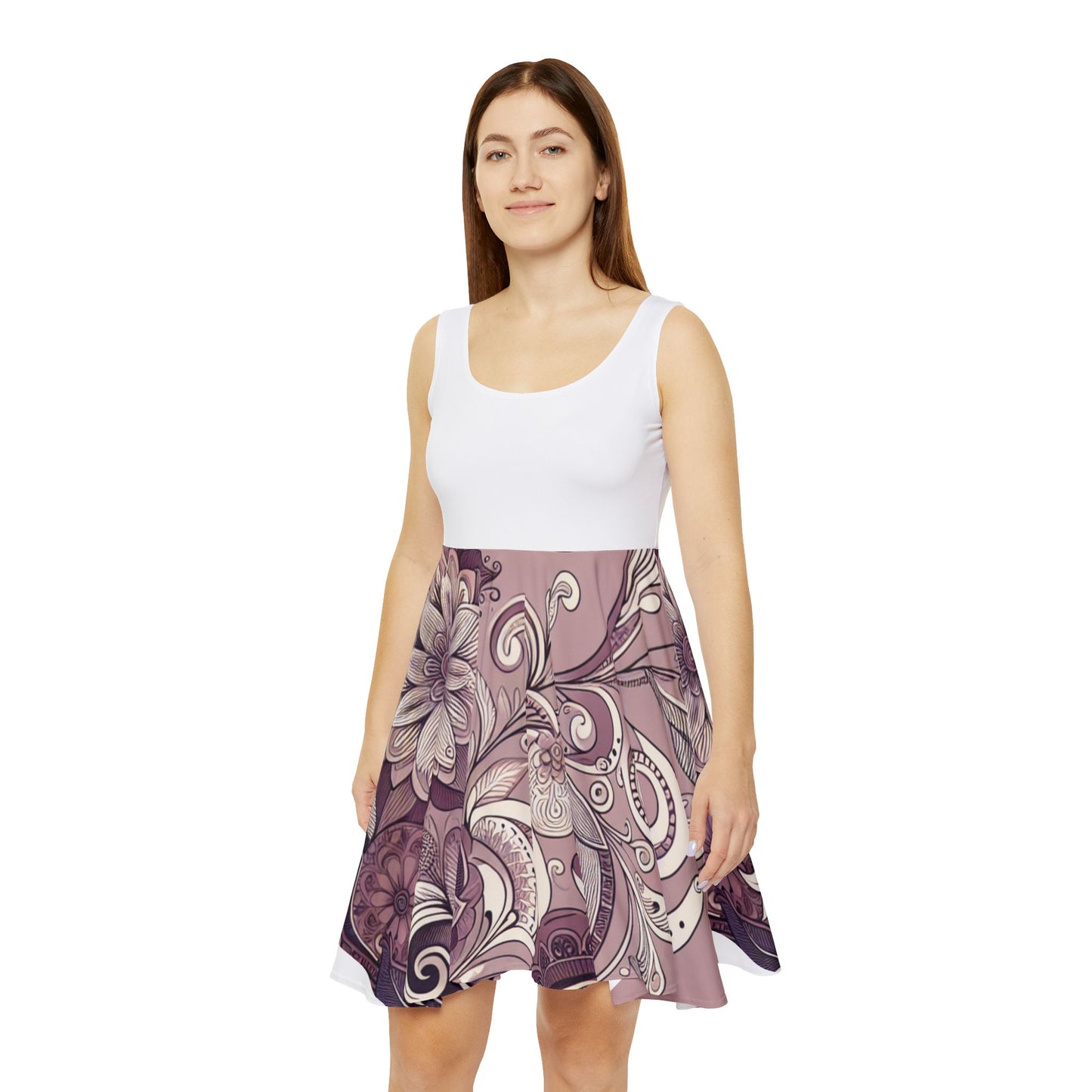 Elegant Floral Women's Skater Dress - Perfect for Spring Celebrations