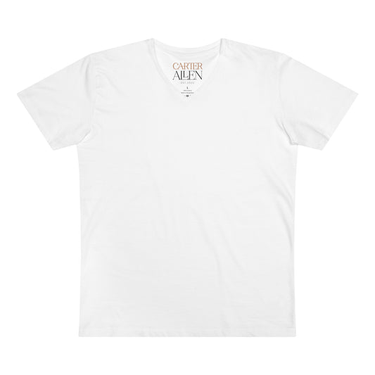 Men’s Presenter V-Neck T-Shirt - Classic White Casual Tee for Everyday Wear
