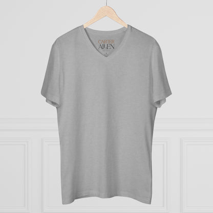 Men’s Presenter V-Neck T-Shirt - Classic White Casual Tee for Everyday Wear