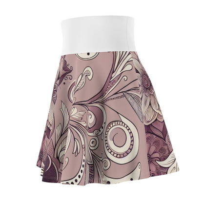 Floral Women's Skater Skirt - Elegant & Playful Design