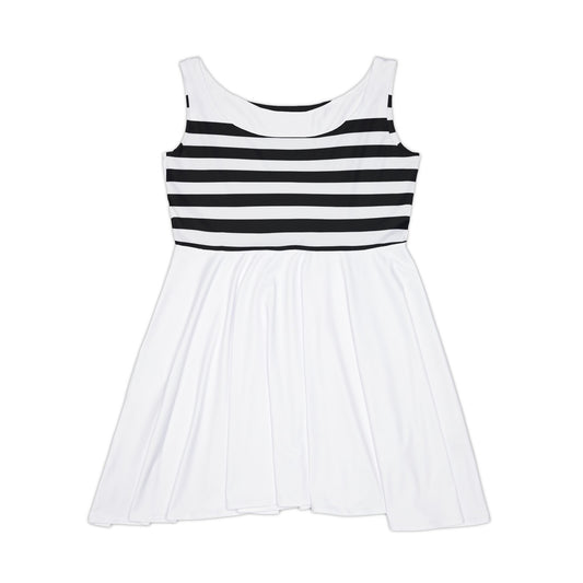 Classic Striped Women's Skater Dress - Perfect for Casual Outings and Summer Events