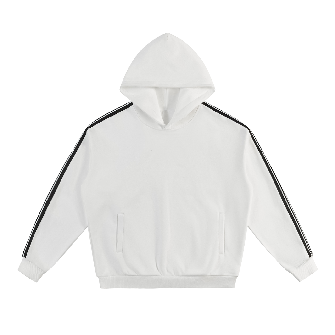 Side Stripe Drop-Shoulder Hoodie