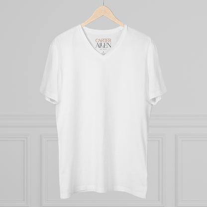 Men’s Presenter V-Neck T-Shirt - Classic White Casual Tee for Everyday Wear