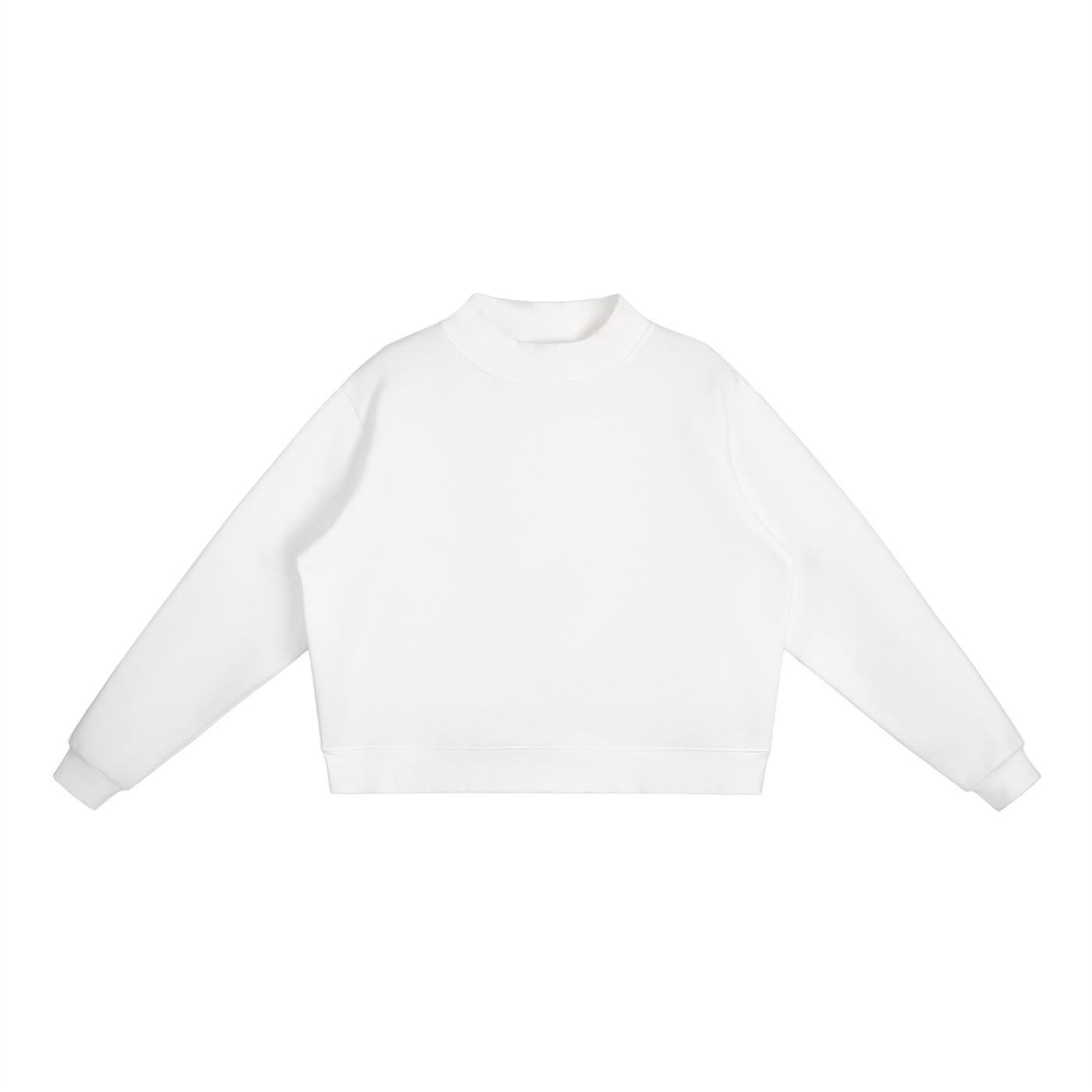 Essential Fleece Mock-Neck Crew Sweatshirt