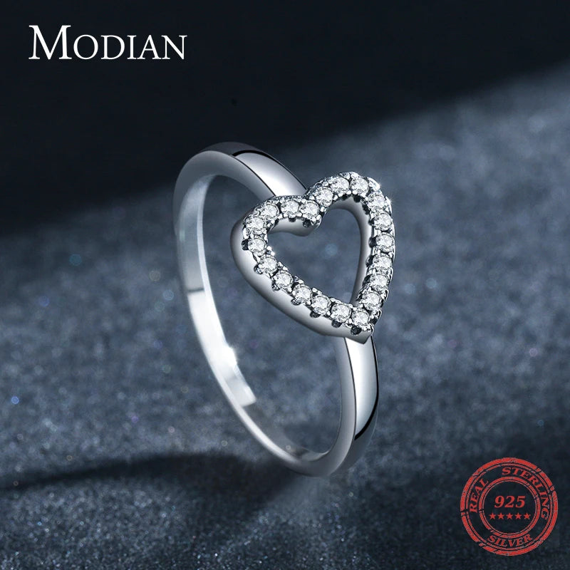 Sterling Silver Classic Heart Rings