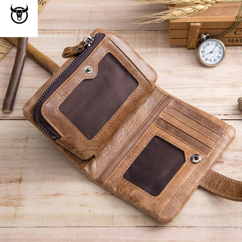 Bull Captain Trifold Leather Wallets