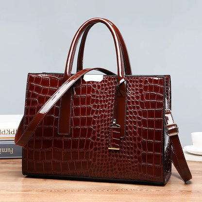 Designer Crocodile Pattern Shoulder Bag