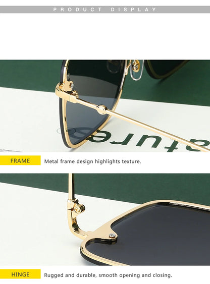 Oversize Rimless Square Bee Sunglasses