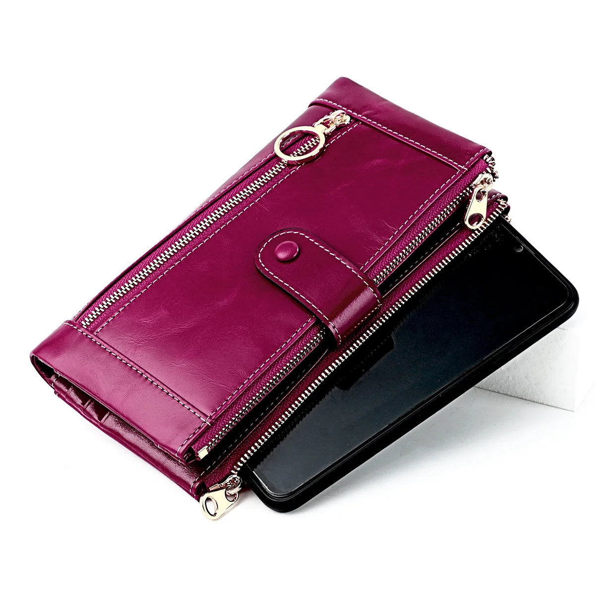 Leather Clutch Long Wallet