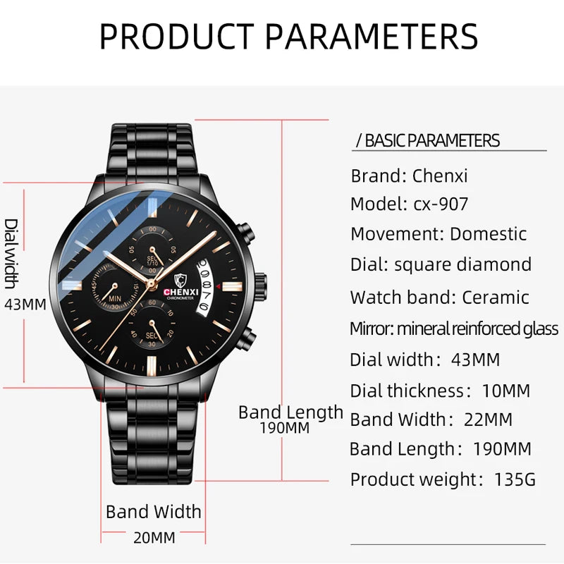 CHENXI Men's Chronograph Watches