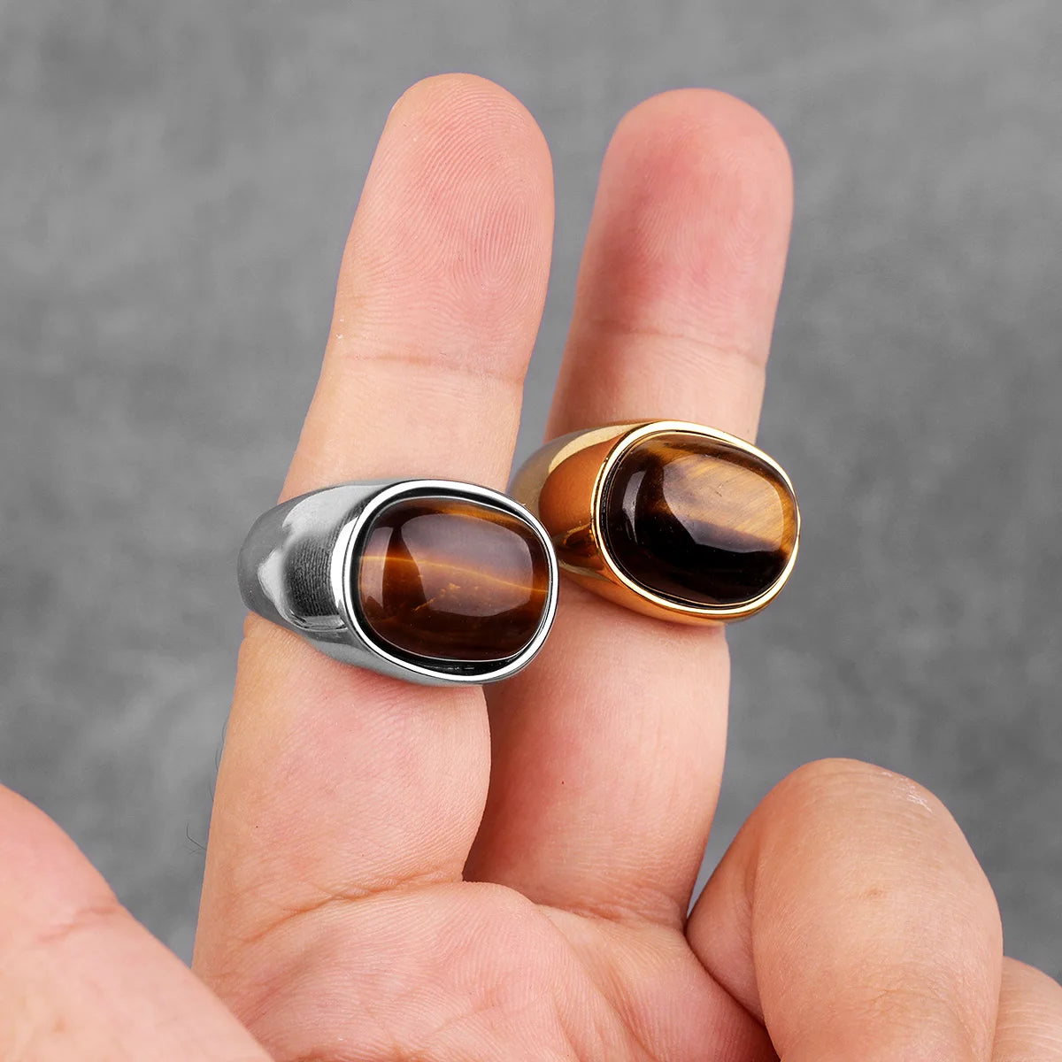 Stainless Steel Wood Grain Rings